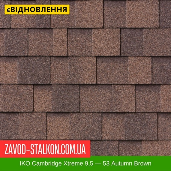 IKO Cambridge Xtreme 9,5 — 53 Autumn Brown — битумная черепица цена на IKO Cambridge Xtreme 9,5 — 53 Autumn Brown — битумная черепица