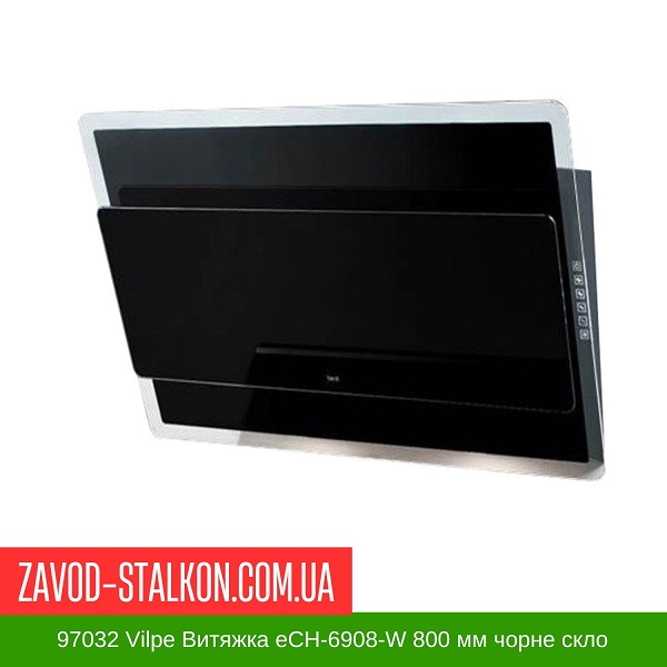 97032 Vilpe Вытяжка eCH-6908-W 800 мм черное стекло цена на 97032 Vilpe Вытяжка eCH-6908-W 800 мм черное стекло